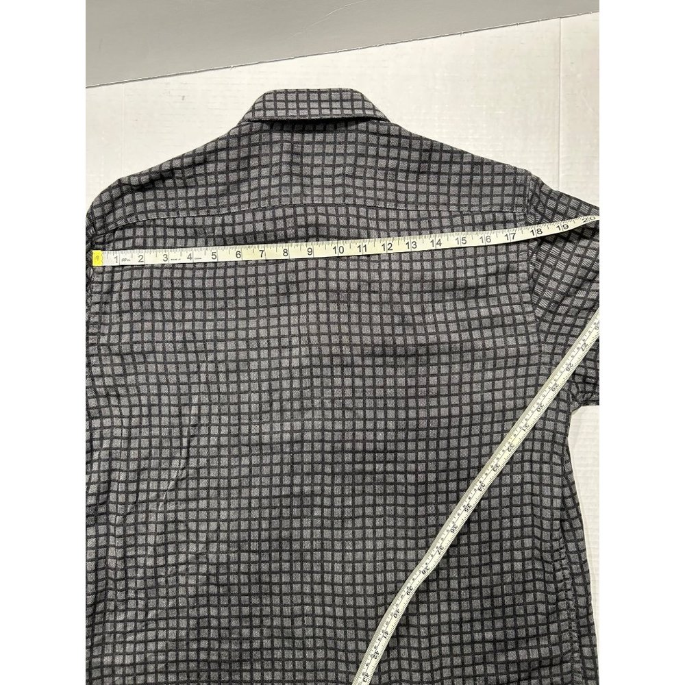 Untuckit Mens Black Gray Long Sleeve‎ Button Up Shirt Size Medium - Picture 6 of 9